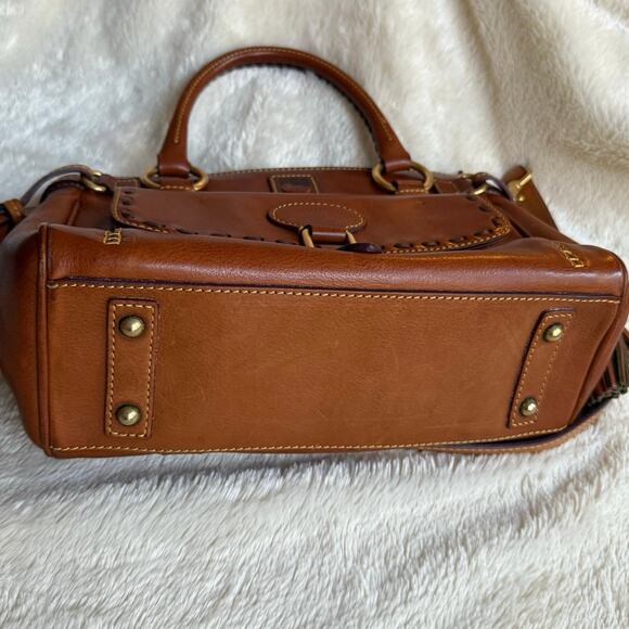 Dooney & Bourke Florentine Leather Satchel Saddle Shoulder Bag Quiet Luxury - Picture 13 of 16